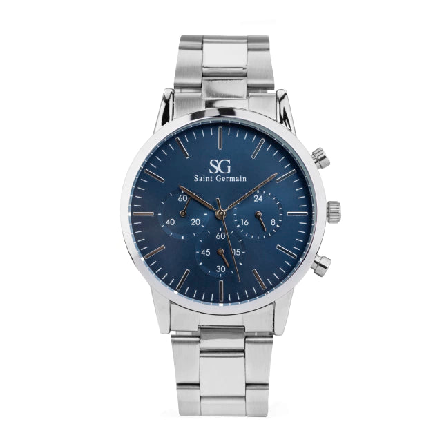 Relógio Masculino Chrono Blue Silver 42mm